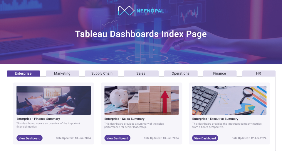 Data & Analytics Landing Page